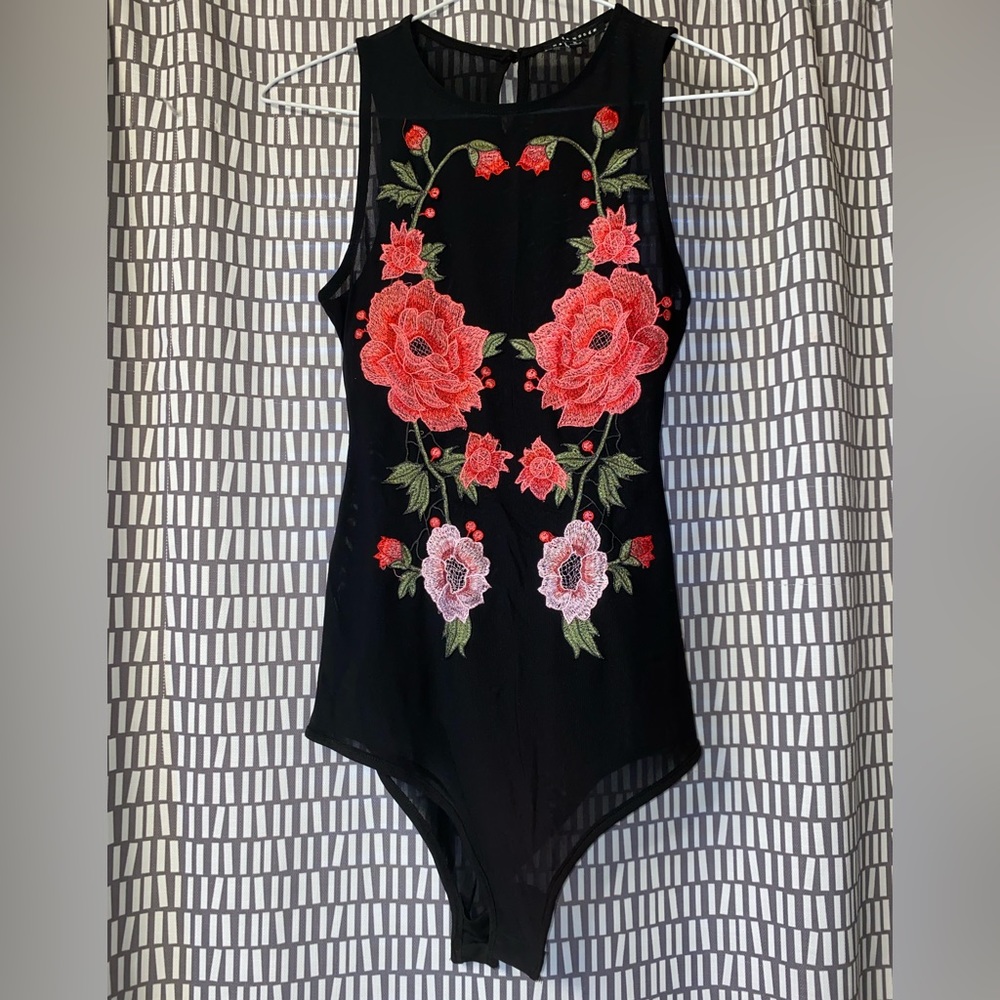Hate Monde Small Floral BodySuit.